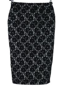 Dámská černo-bílá krajková pouzdrová sukně Miss Selfridge 