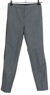 Dámské šedé kalhoty s pruhy Zara 