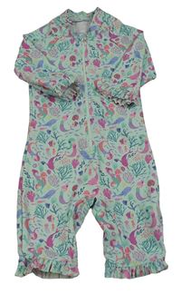 Světlemodrý UV overal s obrázky Mothercare