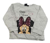 Světlešedá mikina s Minnie Disney