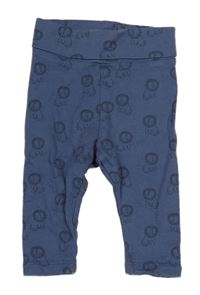 Tmavomodré lehké tepláky se lvy H&M