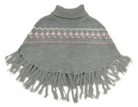 Šedé pletené pončo se vzorem H&M