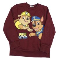Vínová mikina s Paw Patrol Nickelodeon