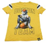 Žluté tričko s obrázkem C&A