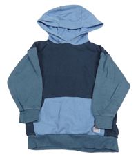 Tmavomodro-modrá mikina s kapucí Next