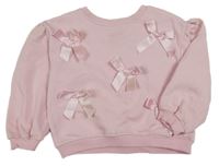 Světlerůžová mikina s mašlemi H&M
