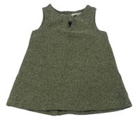 Khaki melírované pletené šaty Zara