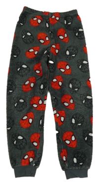 Tmavošedé chlupaté pyžamové kalhoty se Spidermanem Primark