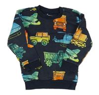 Tmavomodrá mikina s auty Nutmeg