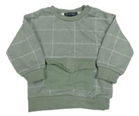 Světlekhaki kostkovaná mikina s kapsou Primark