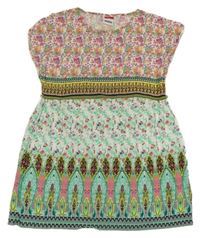 Barevná květovaná šatová tunika Yigga