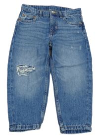 Modré rifle s dírou Zara