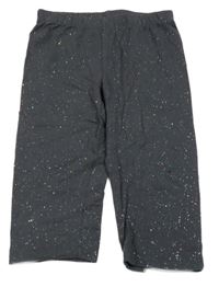 Tmavošedé třpytivé capri legíny Yigga