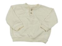 Krémová mikina s knoflíky Zara