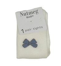Nové - Smetanové punčocháče s mašlí Nutmeg