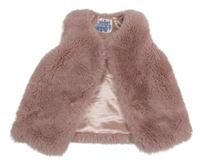 Starorůžová kožešinová podšitá vesta Matalan