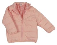 Světerůžová šusťáková prošívaná zimní bunda Topolino