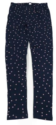 Tmavomodré legíny s kytičkami Yigga