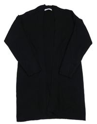 Černý žebrovaný svetrový cardigán Reserved 