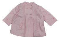 Světlerůžový šusťákový jarní kabát Sisley 