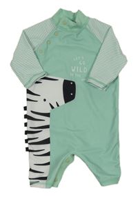 Zeleno-pruhovaný UV overal se zebrou Tu