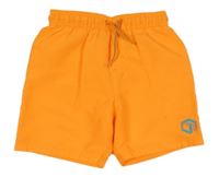 Neonově oranžové plážové kraťasy s potiskem F&F
