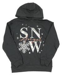 Šedá mikina s nápisem a kapucí Primark