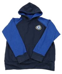 Tmavomodro-safírová fotbalová mikina Chelsea s kapucí 