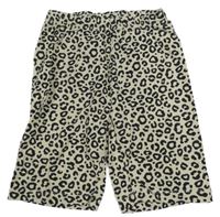 Béžovo-černé vzorované legínové kraťasy Y.F.K.