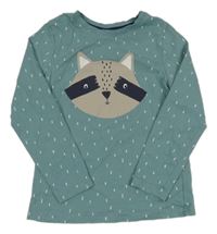 Zelenošedé triko s mývalem George 