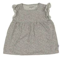 Zelenošedá květovaná tunika Staccato