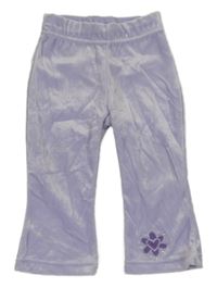 Levandulové sametové kalhoty s kytčikami Early Days