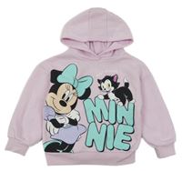 Světlerůžová oversize mikina s Minnií a kapcuí Disney