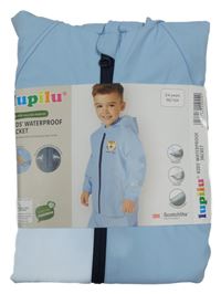 Nové - Světlemodrá nepromokavá jarní bunda s kapucí Lupilu 