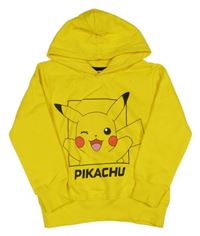 Žlutá mikina s Pikachu a kapucí 