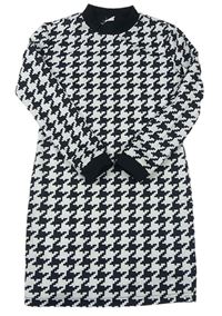Černo-bílé vzorované šaty SHEIN