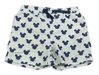 Bílo-modré melírované plážové kraťasy s Mickey zn. PRIMARK