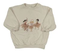 Smetanová oversize mikina s baletkami Next