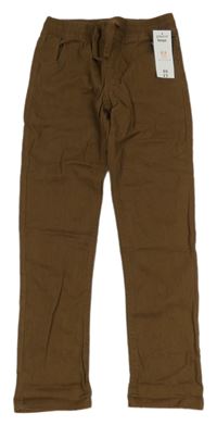 Nové - hnědé plátěné kalhoty little kids