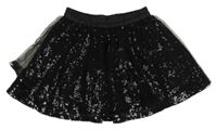Černá flitrová tylová sukně F&F