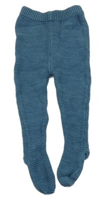 Modré melírované pletené polodupky lupilu