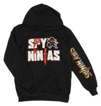Černá mikina s Ninjou a kapucí 