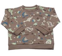 Čokoládová mikina s dinosaury Nutmeg