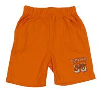 Oranžové kraťasy s číslem a nápisy