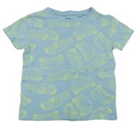 Světlemodré tričko s auty sinsay