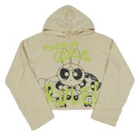Smetanová crop mikina s The Powerpuff Girls a kapucí H&M