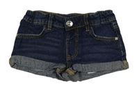 Tmavomodré riflové mid rise kraťasy Denim Co.
