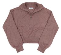 Starorůžový crop svetr Primark