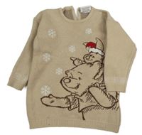 Světlehnědý svetr s Púem a Prasátkem Primark