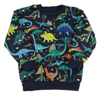 Tmavomodrá mikina s dinosaury zn. Nutmeg